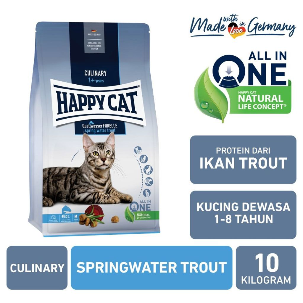 Happy Cat Culinary 1+ Springwater Trout 10 kg - Makanan Kucing Premium